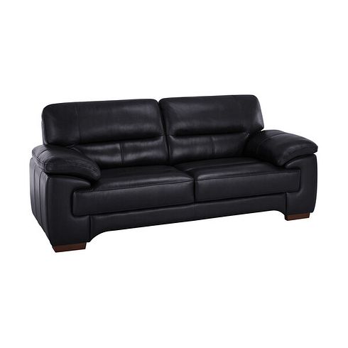 Arlington 3 Seater Sofa in Black Leather