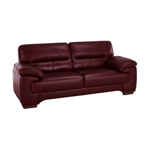 Arlington 3 Seater Sofa in Burgundy Leather