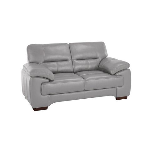 Arlington 2 Seater Sofa in Light Grey Leather