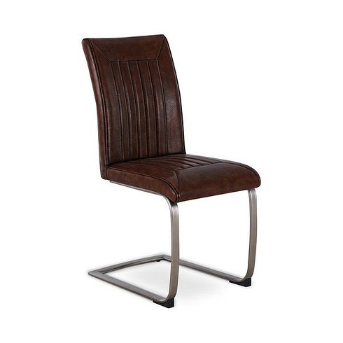 Bailey Vintage Tan Dining Chair with Steel Metal Frame