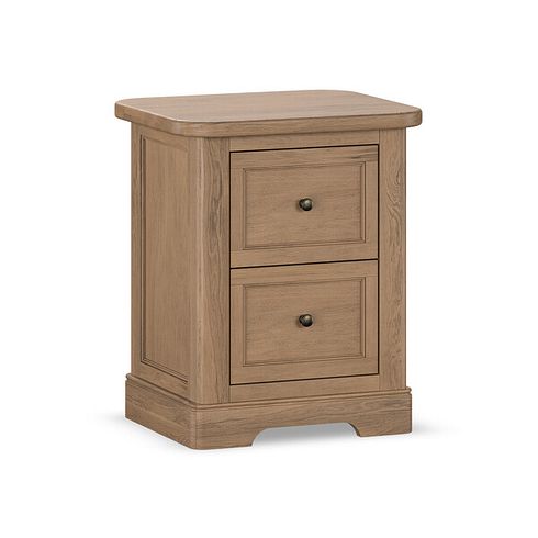 Brennan Antique Finish Solid Oak 2 Drawer Bedside