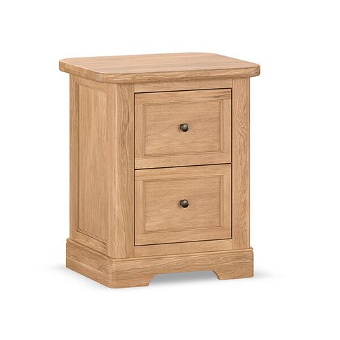 Brennan Natural Solid Oak 2 Drawer Bedside 