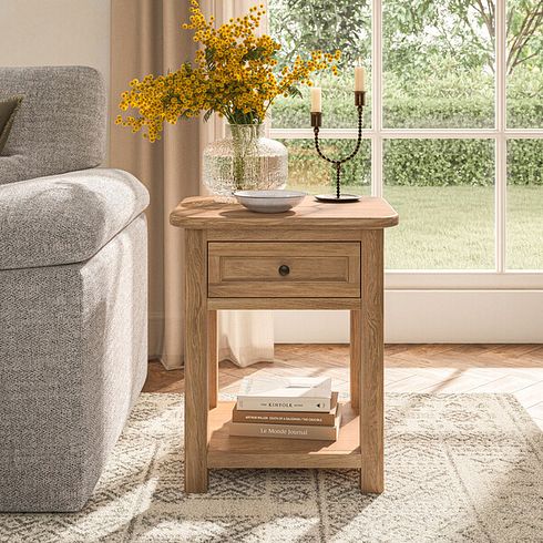 Brennan Natural Solid Oak Side Table