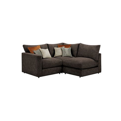 Malvern 3 Seat Left Hand Modular Corner Sofa in Brown fabric - Group 6