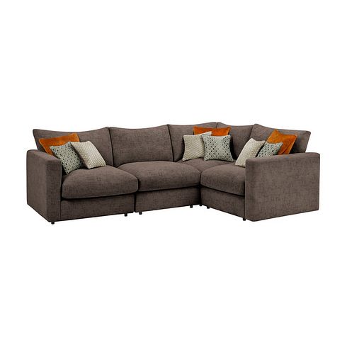 Malvern 4 Seat Modular Corner Sofa in Brown fabric - Group 2 