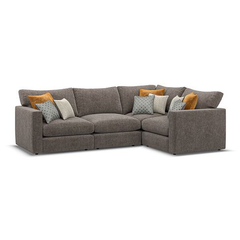 Malvern 4 Seat Modular Corner Sofa in Brown fabric - Group 2 