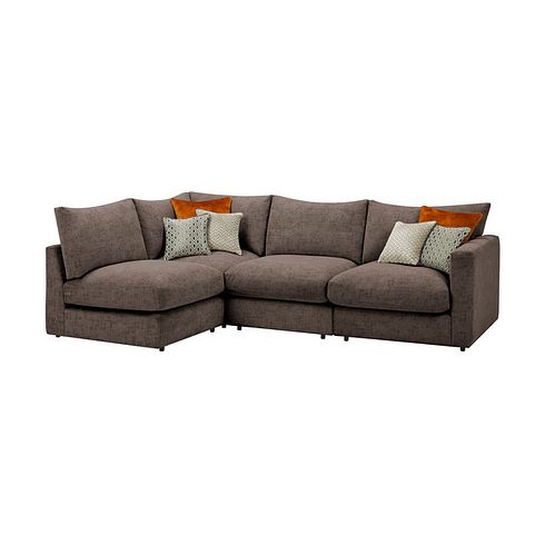 Malvern 4 Seat Right Hand Modular Corner Sofa in Brown fabric - Group 5