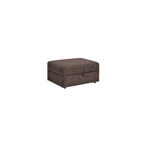 Malvern Storage Footstool in Brown fabric