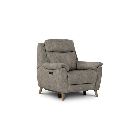 Brunel Recliner Armchair in Marble Mink Fabric