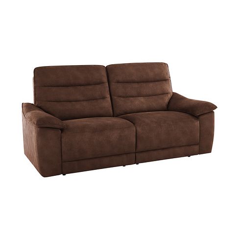 Carter 3 Seater Sofa in Ranch Dark Brown Fabric