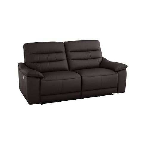 Carter 3 Seater Electric Recliner Sofa in Brown Leather