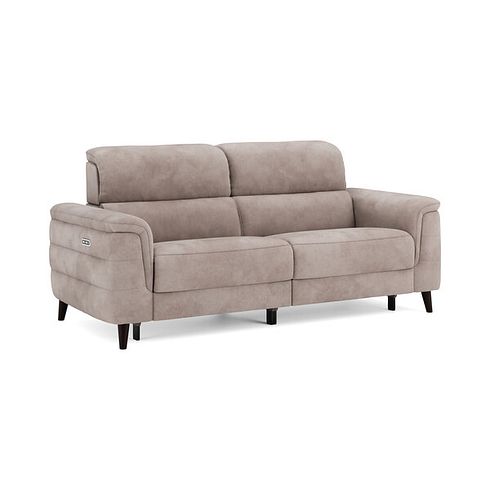 Cassius 3 Seater Power Recliner Sofa with Adjustable Power Headrests in Dexter Nutmeg Fabric