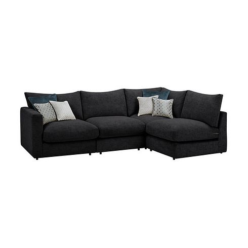 Malvern 4 Seat Left Hand Modular Corner Sofa in Charcoal fabric - Group 4