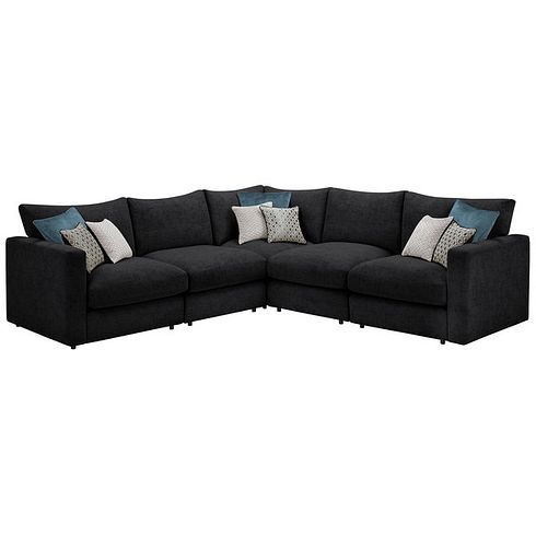 Malvern 5 Seat Modular Corner Sofa in Charcoal fabric - Group 3 
