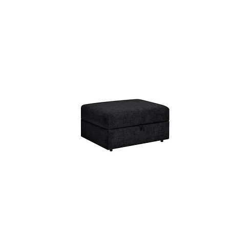 Malvern Storage Footstool in Charcoal fabric