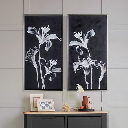 Clarity Handpainted Framed Canvas Prin - Set of 2