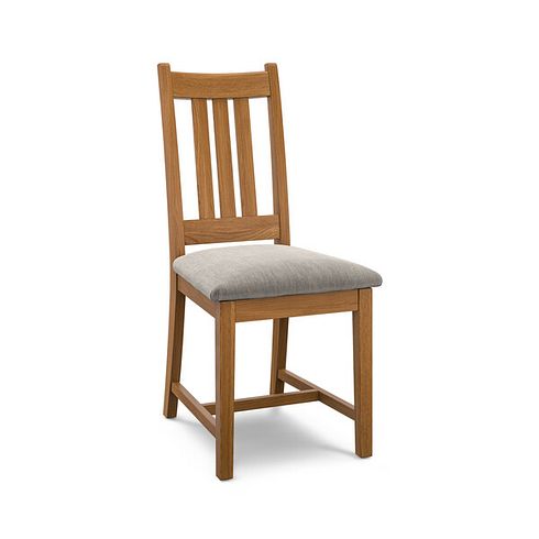 Classic Rustic Oak Chair with Verona Mocha Fabric Seat