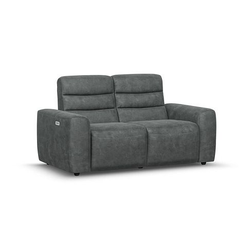Cohen 2 Seater Electric Recliner in Miller Grey Fabric