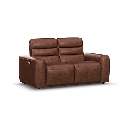 Cohen 2 Seater Electric Recliner in Virgo Chestnut Leather