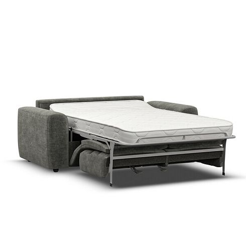 Cohen 3 Seater Sofa Bed in Plush Charcoal Fabric
