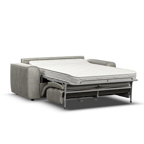 Cohen 3 Seater Sofa Bed in Virgo Platinum Leather