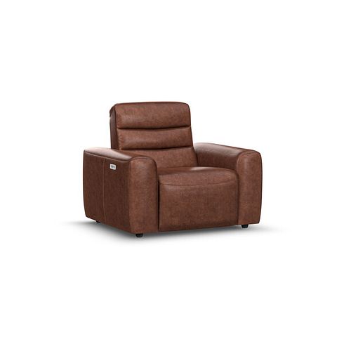 Cohen Electric Recliner Armchair in Virgo Chestnut Leather