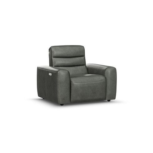 Cohen Electric Recliner Armchair in Virgo Lead Leather