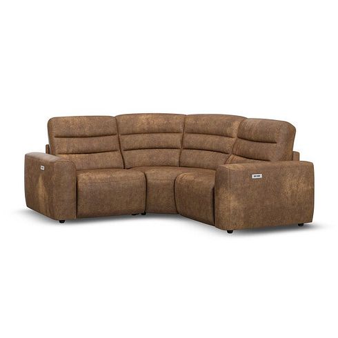 Cohen Group 1 Electric Recliner in Ranch Brown Fabric