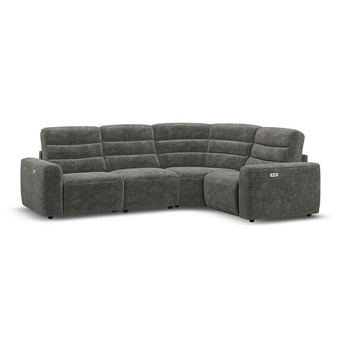 Cohen Group 2 Electric Recliner - Left Hand in Plush Charcoal Fabric