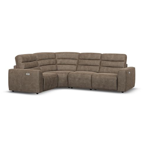 Cohen Group 2 Electric Recliner - Right Hand in Miller Earth Brown Fabric