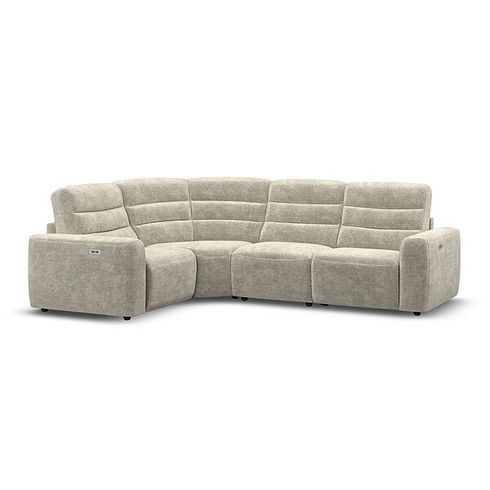 Cohen Group 2 Electric Recliner - Right Hand in Plush Beige Fabric