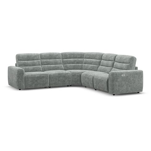 Cohen Group 3 Electric Recliner in Plush Silver Fabric