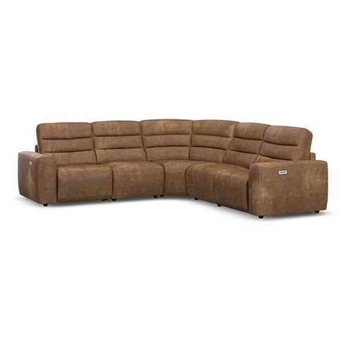Cohen Group 3 Electric Recliner in Ranch Brown Fabric