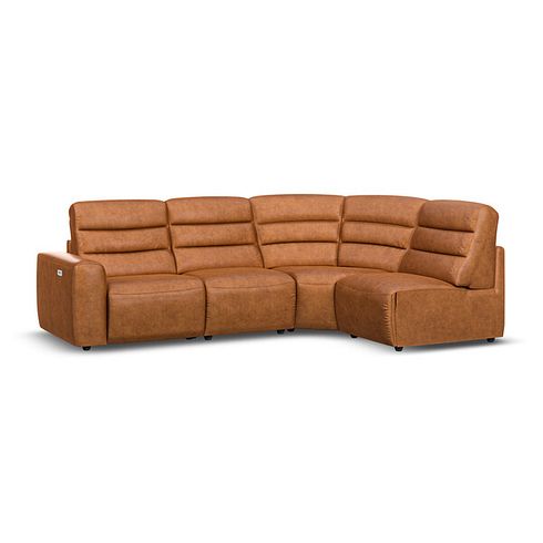 Cohen Group 4 ELectric Recliner in Virgo Cognac Leather
