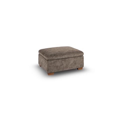 Cohen Storage Footstool in Dapple Chocolate Fabric