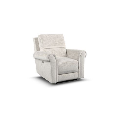 Colorado Electric Recliner Armchair in Hopsack Natural Fabric