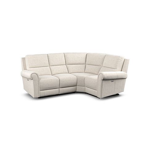 Colorado Electric Reclining Left Hand Modular Group 2 in Hopsack Natural Fabric
