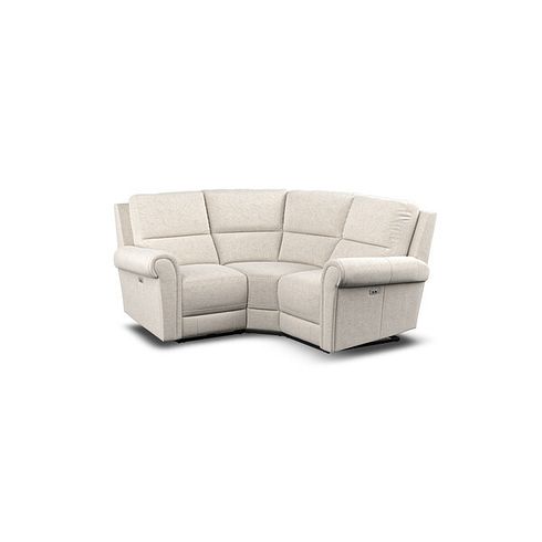 Colorado Electric Reclining Modular Group 1 in Hopsack Natural Fabric