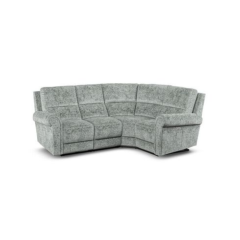 Colorado Electric Reclining Left Hand Modular Group 2 in Hopsack Platinum Fabric