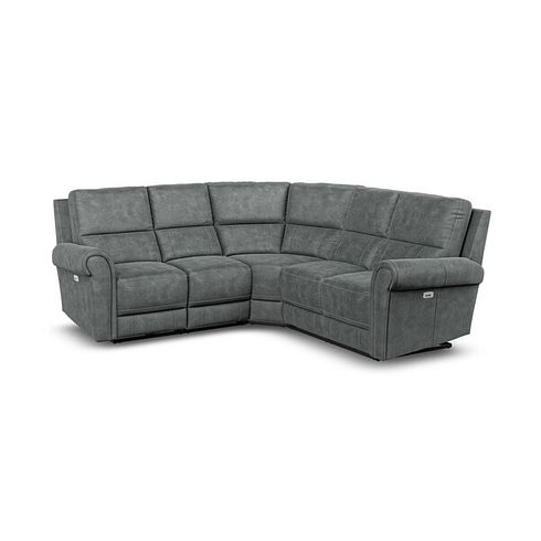 Colorado Electric Reclining Modular Group 3 in Miller Grey Fabric