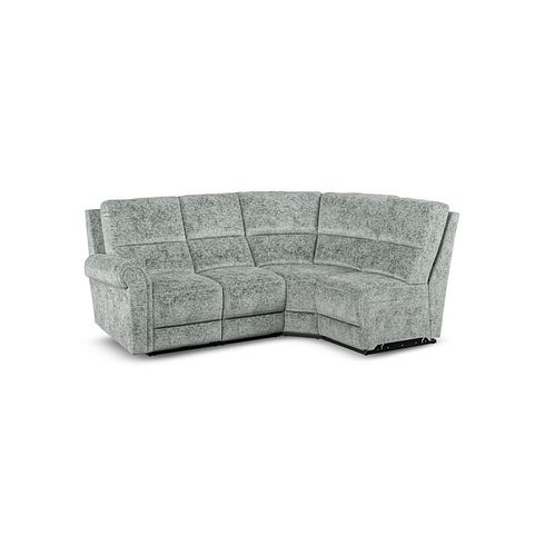 Colorado Electric Reclining Modular Group 4 in Hopsack Platinum Fabric