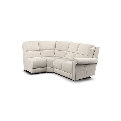 Colorado Electric Reclining Modular Group 5 in Hopsack Natural Fabric