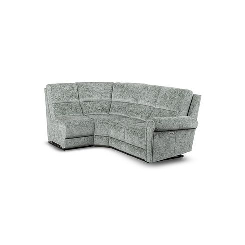Colorado Electric Reclining Modular Group 5 in Hopsack Platinum Fabric