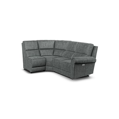 Colorado Electric Reclining Modular Group 5 in Miller Grey Fabric