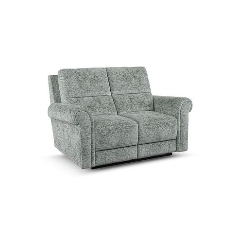 Colorado Electric Reclining Modular Group 8 in Hopsack Platinum Fabric