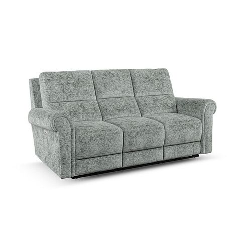Colorado Electric Reclining Modular Group 9 in Hopsack Platinum Fabric