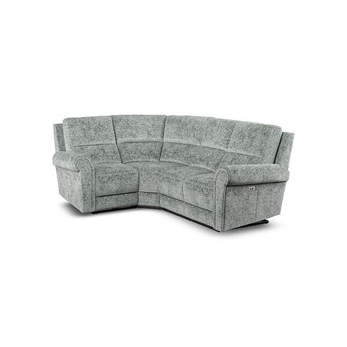 Colorado Electric Reclining Right Hand Modular Group 2 in Hopsack Platinum Fabric