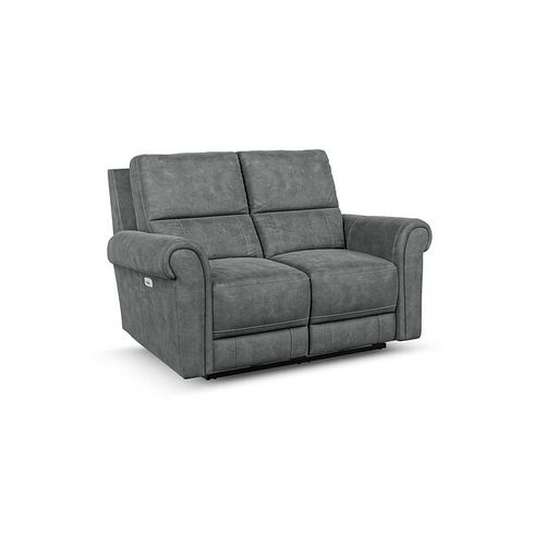 Colorado 2 Seater Electric Recliner in Miller Grey Fabric