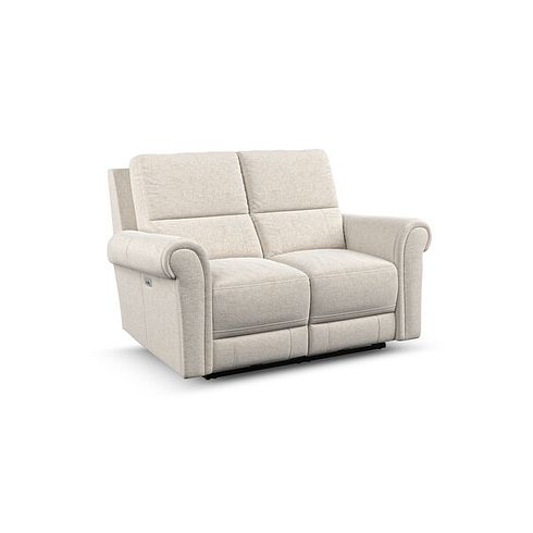 Colorado 2 Seater Electric Recliner in Hopsack Natural Fabric