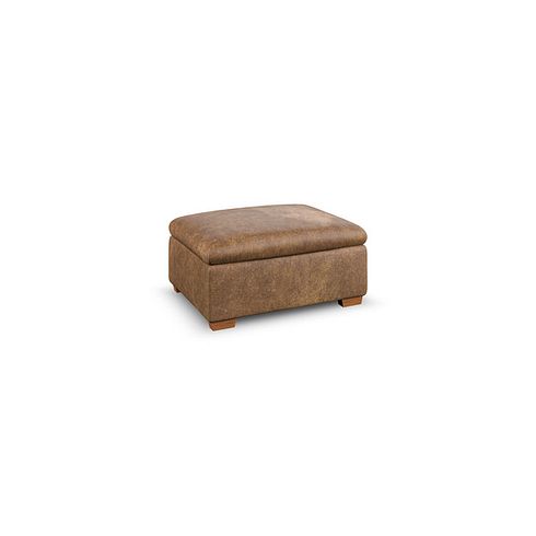 Colorado Storage Footstool in Ranch Brown Fabric